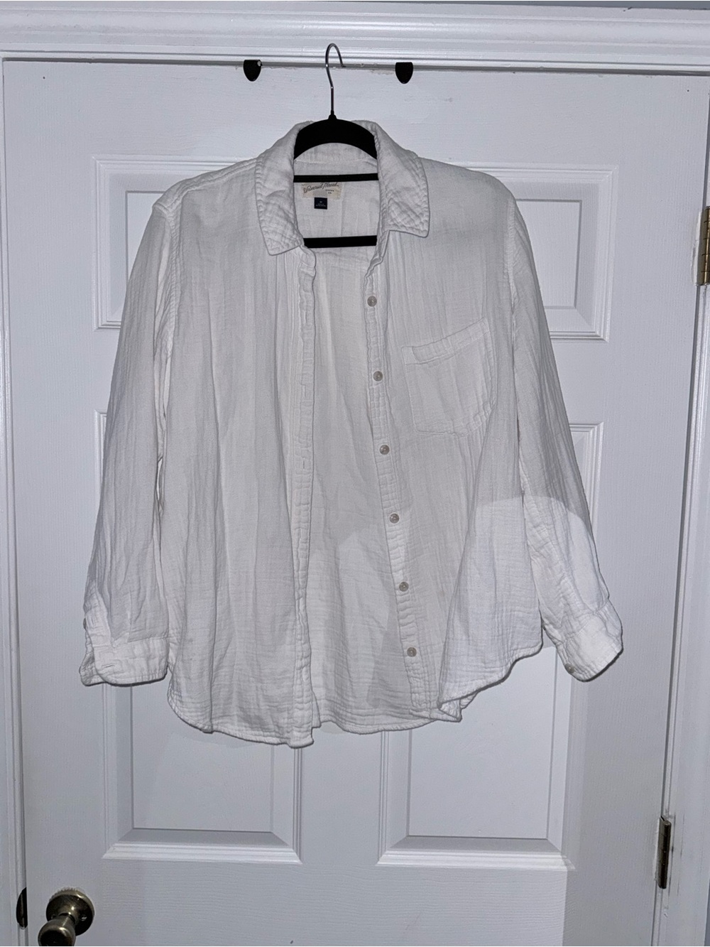 Universal Thread White Lightweight Button-Front Shirt Jacket